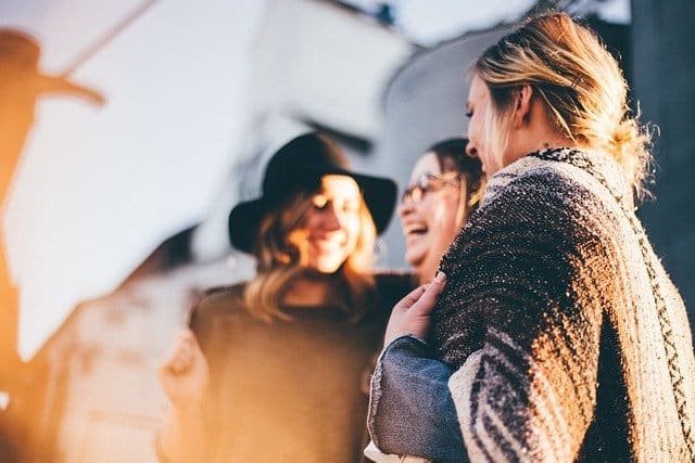 Group of coworkers laughing together